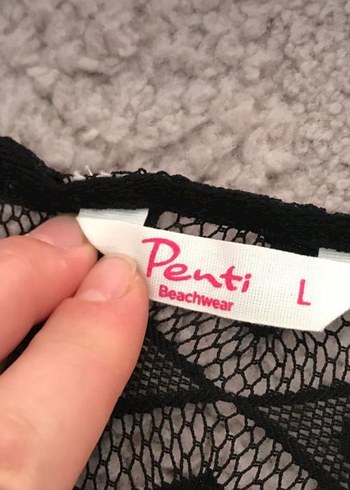 Siyah Dantel Midi Kadın pareo - Görsel 2