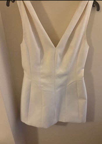 V Yaka Midi Mini Gelinlik - Görsel 2