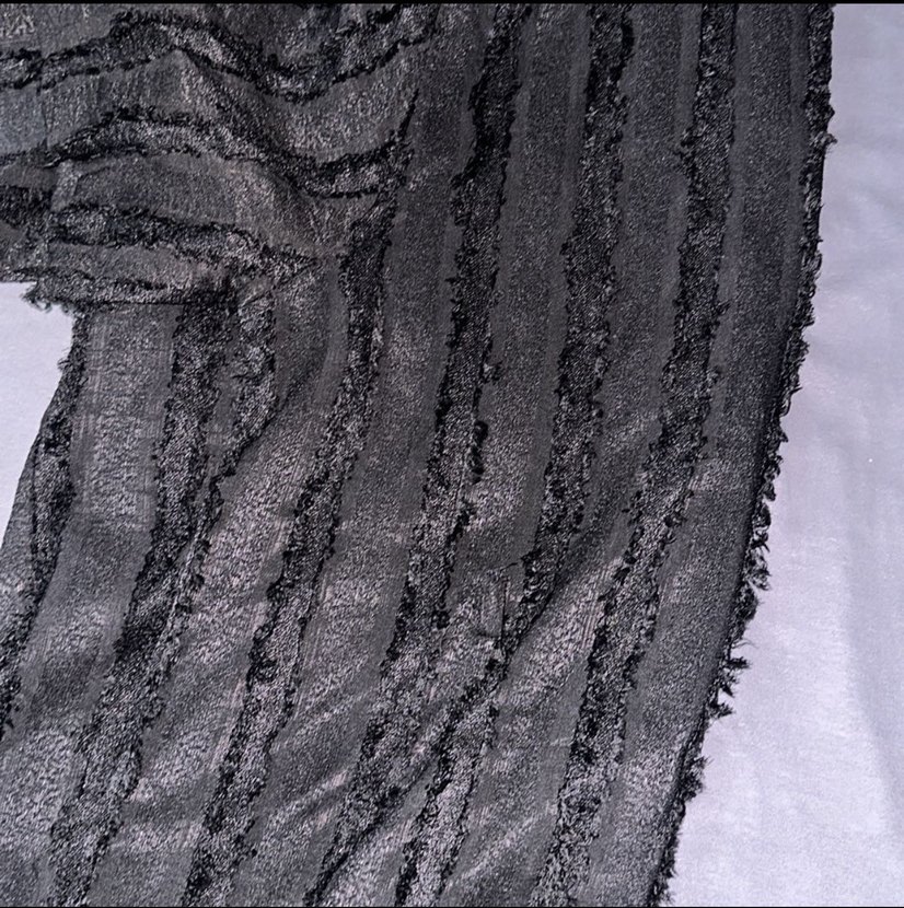 Kadın Siyah Uzun Kollu Fırfırlı Gömlek - Görsel 3