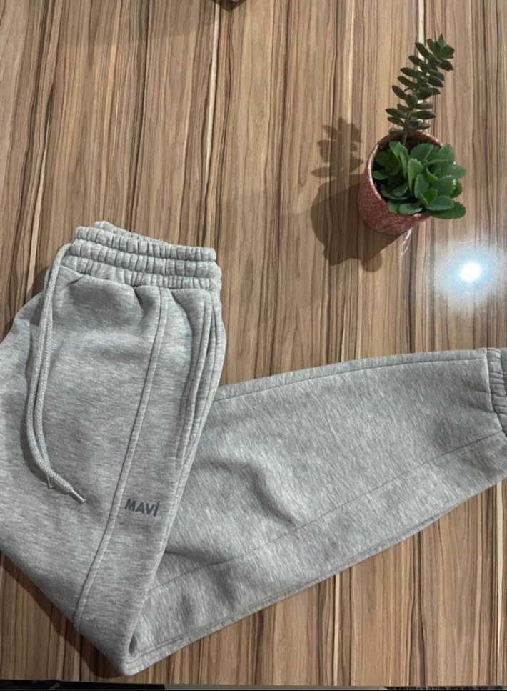 Gri Rahat Kesim Kadın Eşofman Altı - Görsel 2