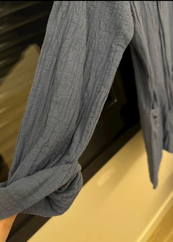 Gri Keten Kadın Tulum Uzun Kollu Midi - Görsel 2