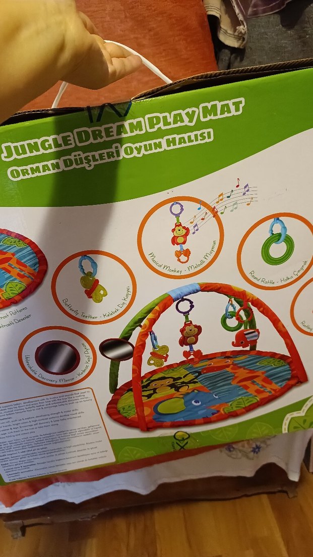 Renkli Orman Temalı Bebek Oyun Halısı - Görsel 2