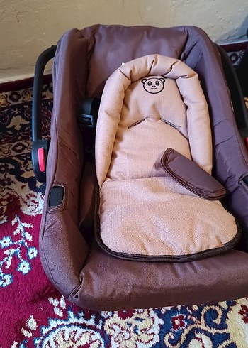 Bordo Bebek Oto Koltuğu Gri Detaylı - Görsel 2