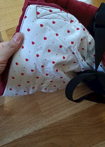 Parlak Bordo Bebek Taşıma Slingi - Görsel 3