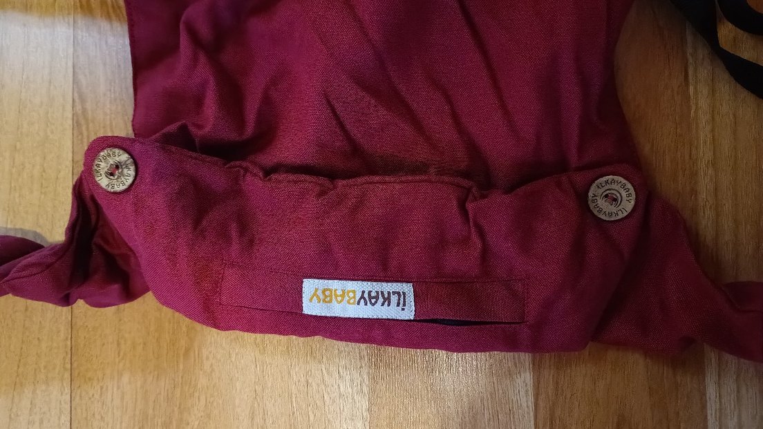 Parlak Bordo Bebek Taşıma Slingi - Görsel 2