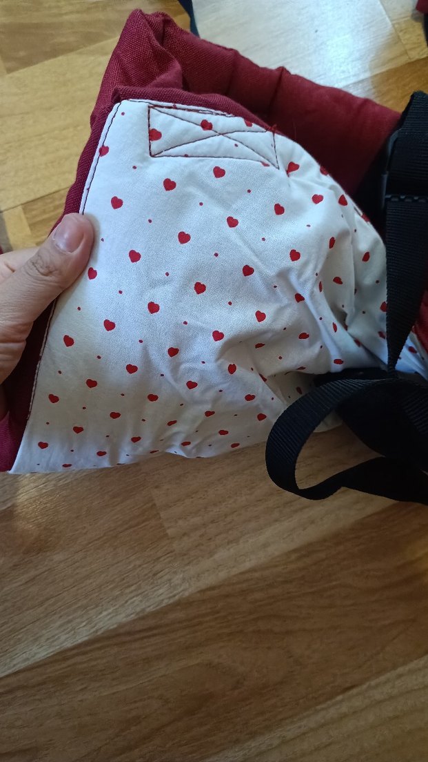 Parlak Bordo Bebek Taşıma Slingi - Görsel 3