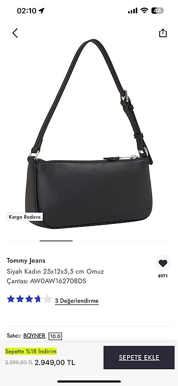 Tommy Hilfiger ETİKETLİ TOMMY JEANS ÇANTA