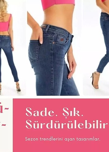 Denim&Co Likrali kot pantolon 