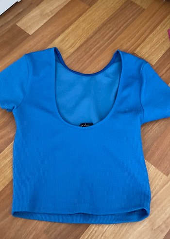 Mavi Kadın Kısa Kollu Basic crop - Görsel 2