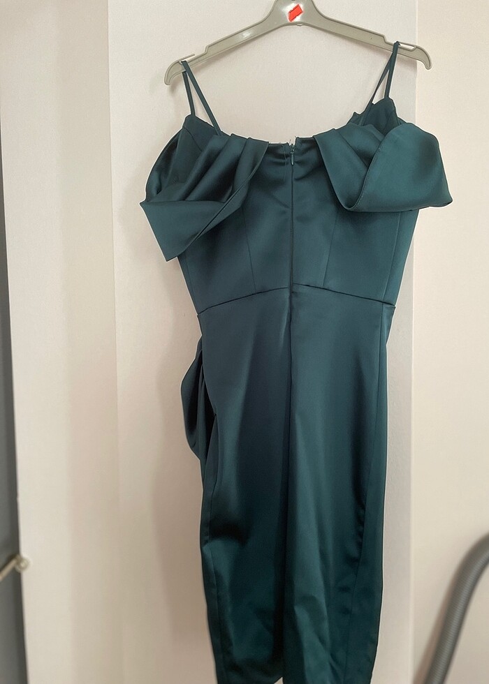 Mini abiye sadece bir kez giyildi zümrüt yeşili - Görsel 2