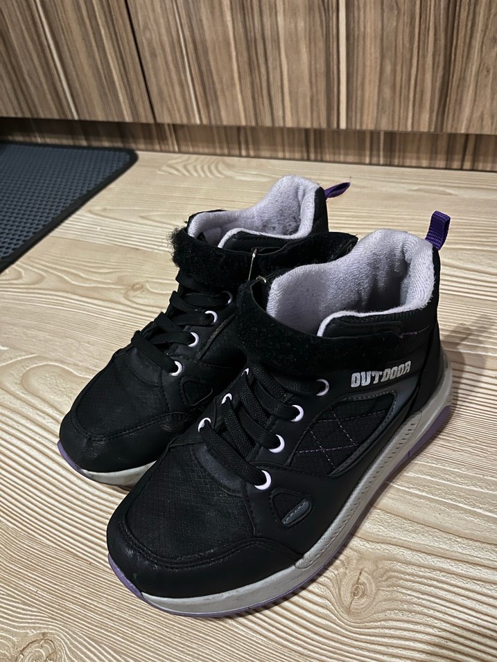 Kız Çocuk Siyah Spor bot Velcro - Görsel 2