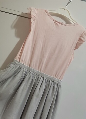 6 - 7 yaş eteği tül detaylı elbise - Görsel 2