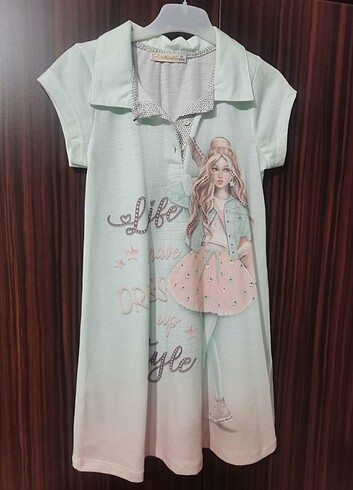 Lacoste pamuklu 7 yaş elbise  - Görsel 2