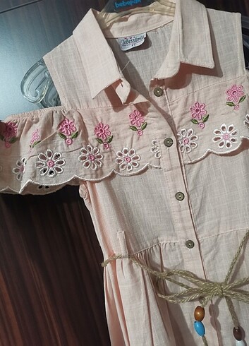 9 yaş Keten elbise  - Görsel 5
