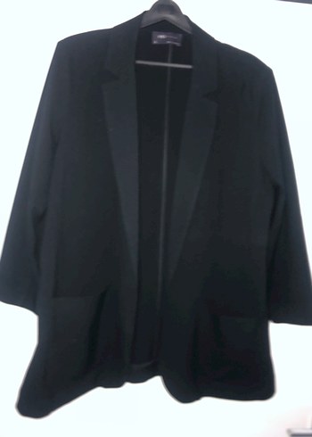 Kadın Siyah Midi Ofis Blazer Ceket