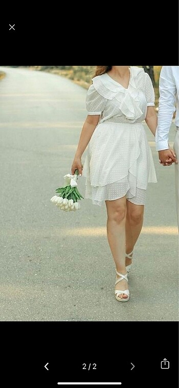 Vakko Beyaz elbise