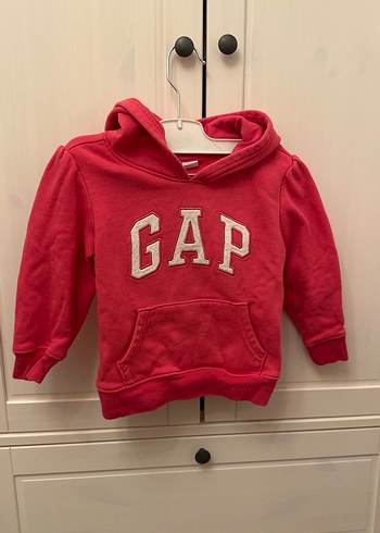 Kız Çocuk Kırmızı GAP Kapüşonlu Sweatshirt