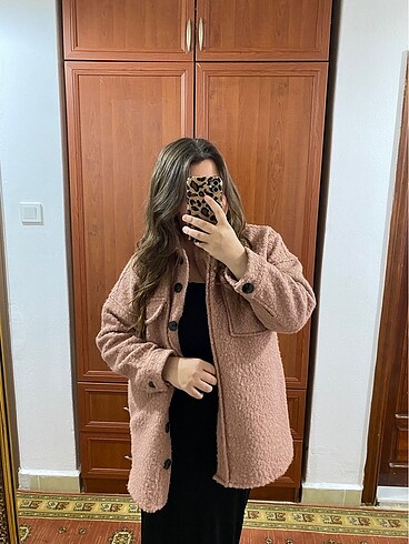 Gül kurusu buklet ceket
