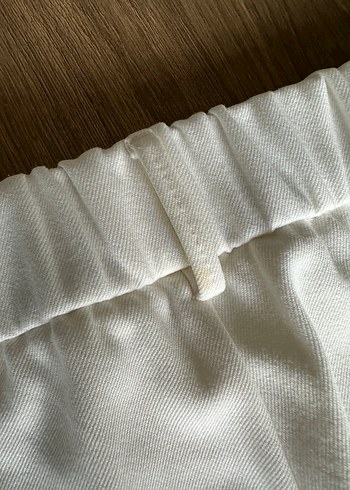 Zara Şeritli Beyaz Straight Pantolon - Görsel 8