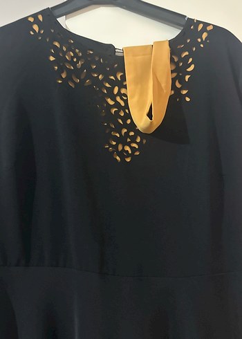 Siyah Uzun Kollu Salaş Kadın Elbise - Görsel 2