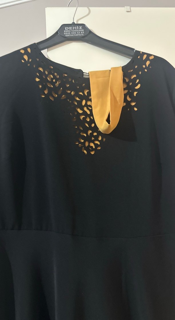 Siyah Uzun Kollu Salaş Kadın Elbise - Görsel 2