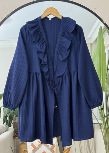 Fırfırlı Lacivert kimono