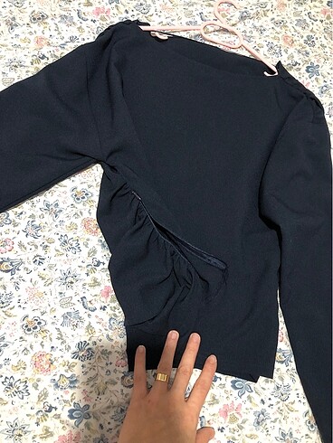 Zara klasik üst kayık yaka - Görsel 4