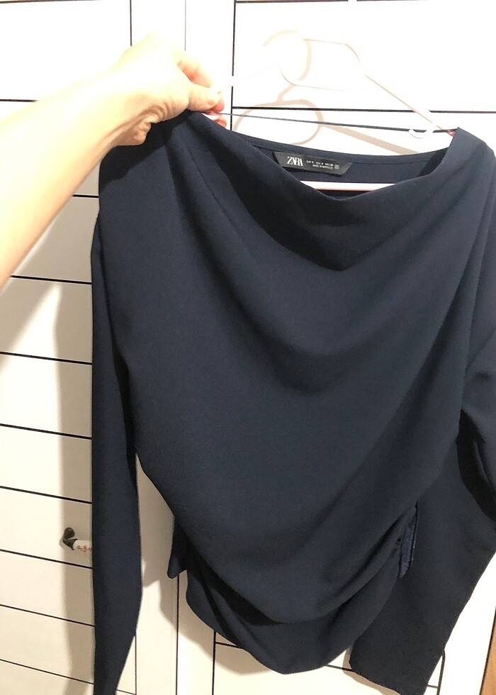 Zara klasik üst kayık yaka - Görsel 2