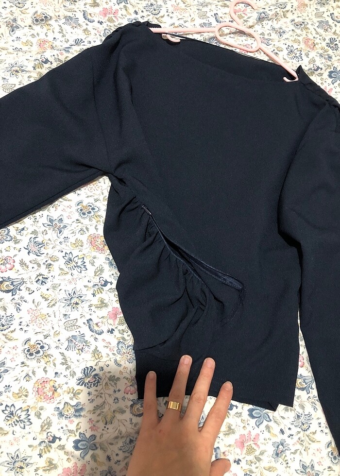 Zara klasik üst kayık yaka - Görsel 4