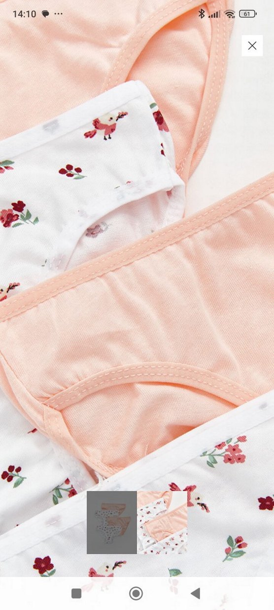 Çiçek Desenli ve Pembe Kız çocuk Külot Seti - Görsel 2