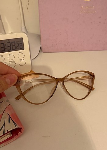 Vintage Şeffaf Bej Kadın Gözlük