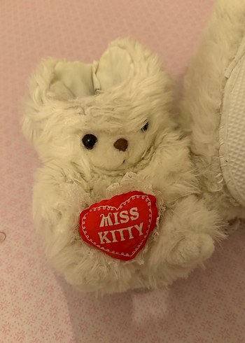 Kürklü Beyaz Nakışlı Kulaklı PANDUFF - Görsel 5