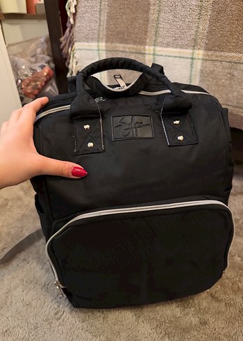 BÜYÜK BOY Siyah Anne Bebek Bakım Çantası - Görsel 7