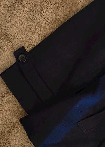 Kadın Lacivert Düğmeli Kaban - Görsel 4