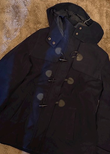 Kadın Lacivert Düğmeli Kaban - Görsel 6