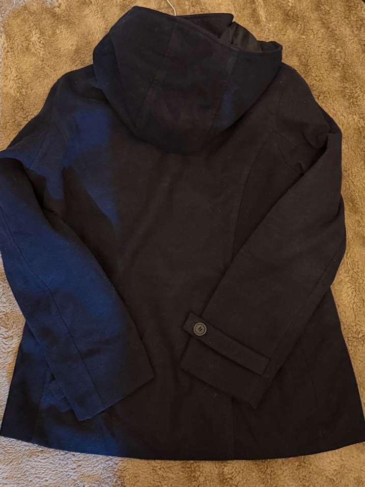 Kadın Lacivert Düğmeli Kaban - Görsel 3