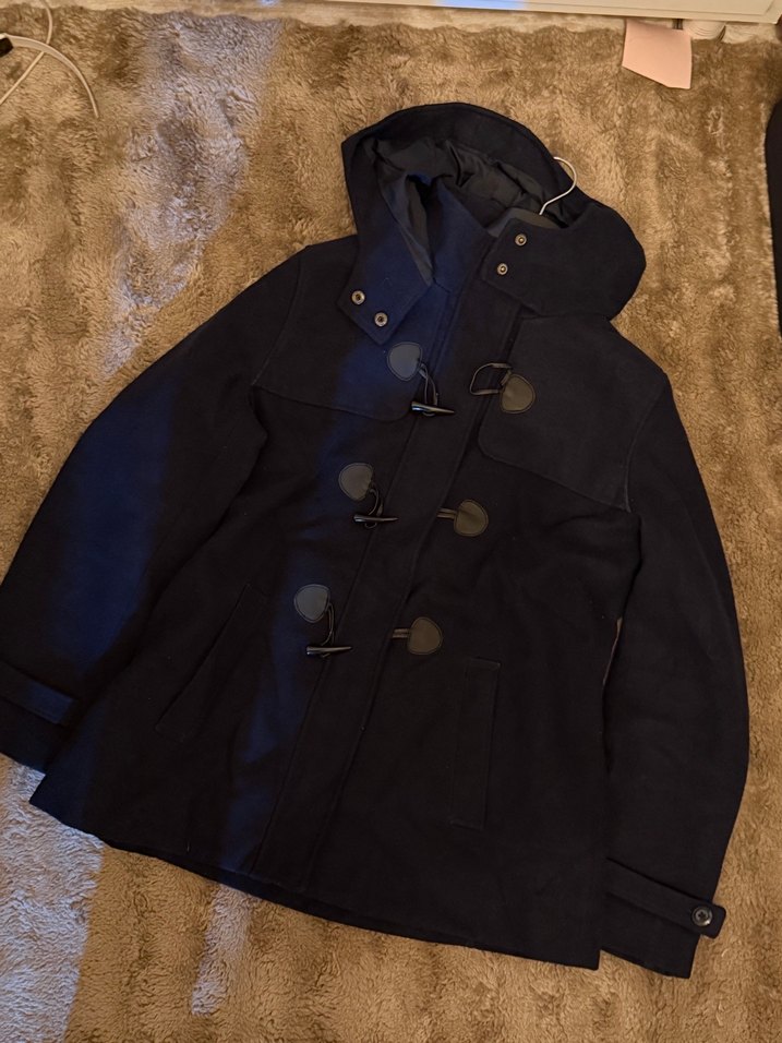 Kadın Lacivert Düğmeli Kaban - Görsel 2