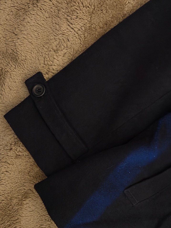 Kadın Lacivert Düğmeli Kaban - Görsel 4