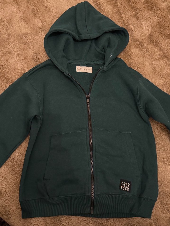 Kapüşonlu Fermuarlı Erkek Çocuk Sweatshirt - Görsel 3