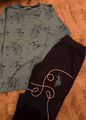 U.S polo Baskılı Erkek Pijama Takımı - Görsel 3