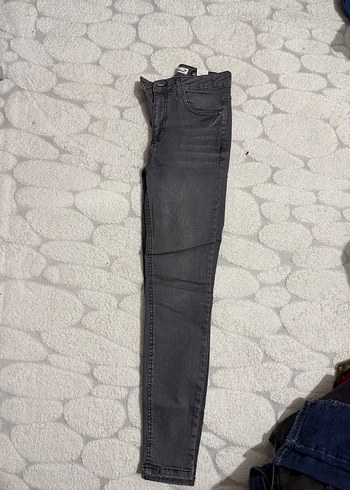 Gri Kadın Kot Pantolon, - Görsel 3