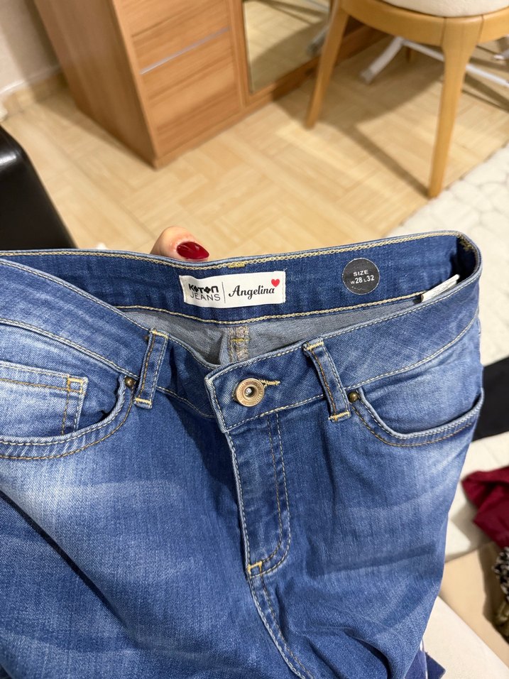 Kadın Mavi Kot Pantolon - Görsel 2