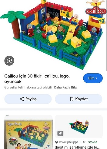 Caillou LEGO seti ve puzzle seti