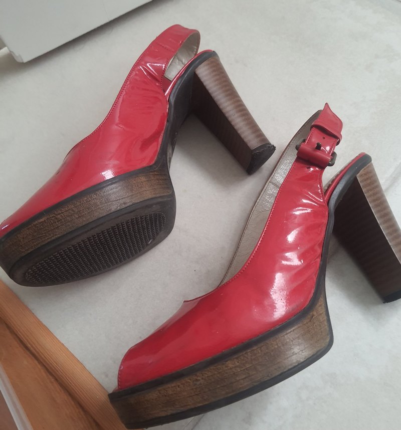 Kadın Kırmızı Dolgu Topuklu BARGELLO Ayakkabı - Görsel 4