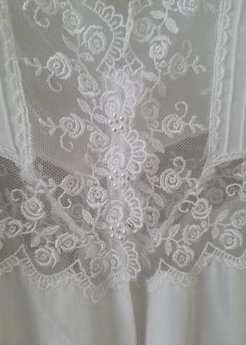 Çeyizlik tafta sabahlık ve gecelik takım - Görsel 9