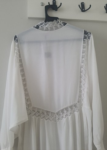 Çeyizlik tafta sabahlık ve gecelik takım - Görsel 4