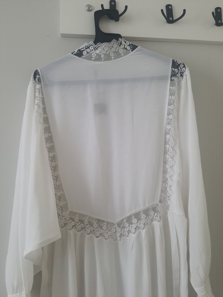 Çeyizlik tafta sabahlık ve gecelik takım - Görsel 4