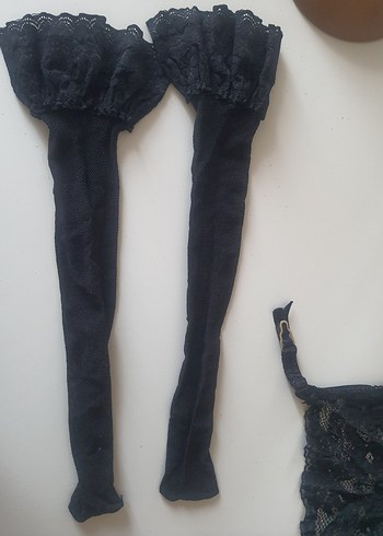 Dantelli jartier çorap yurtdışından - Görsel 2