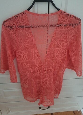 Plaj giysisi şortlu tulum - Görsel 2