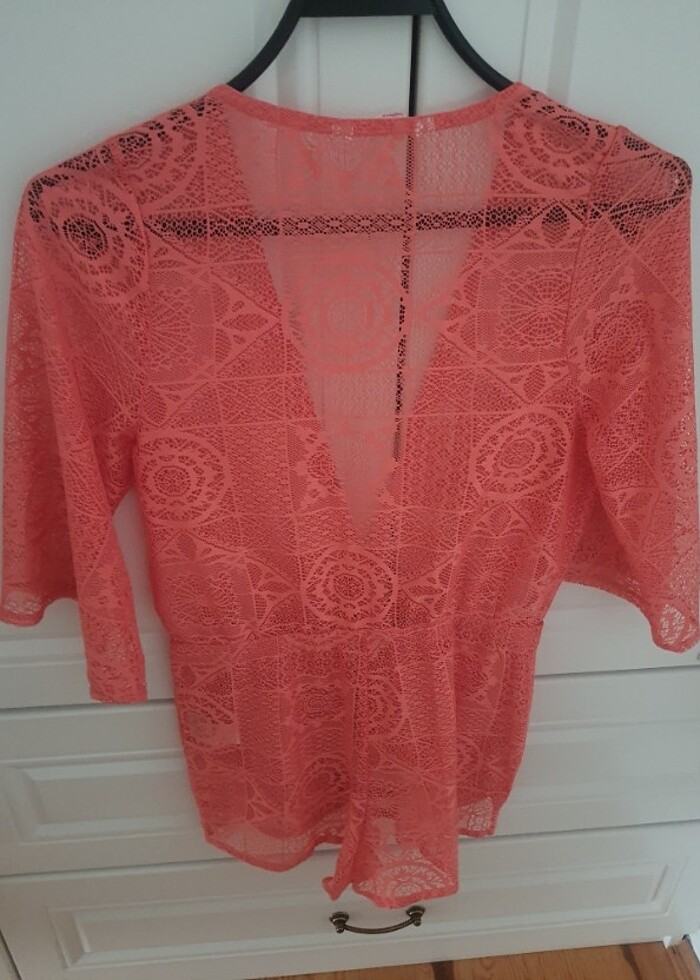 Plaj giysisi şortlu tulum - Görsel 2